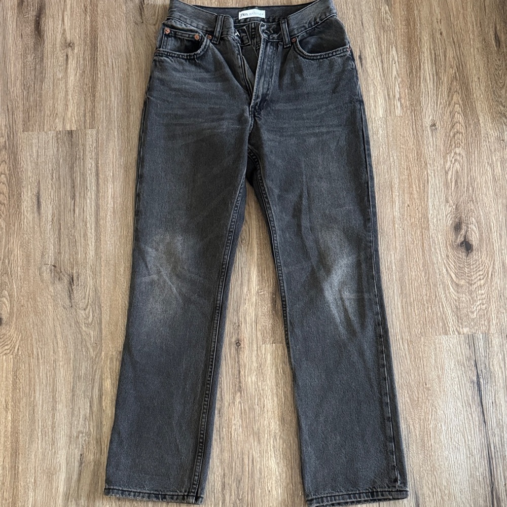 Women’s Zara Charcoal Straight Leg Jeans